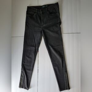 Lauren Ralph Lauren Womens Classic Black Slim Fit Denim Zipper Ankle Jeans